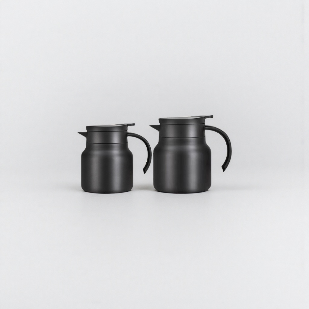 Black thermos flask 1.2L large capacity household stainless steel vacuum thermos flask