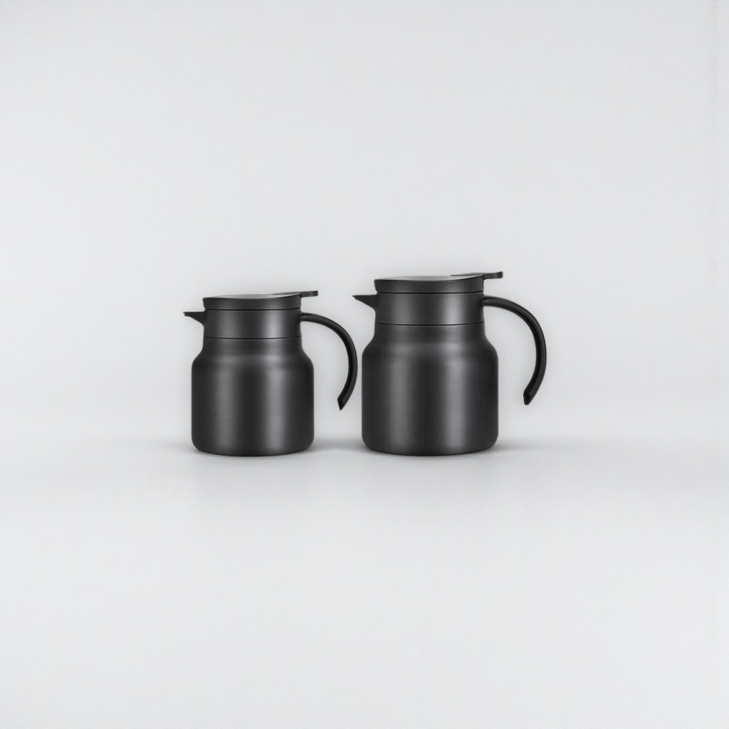 Black thermos flask 1.2L large capacity household stainless steel vacuum thermos flask Specification image