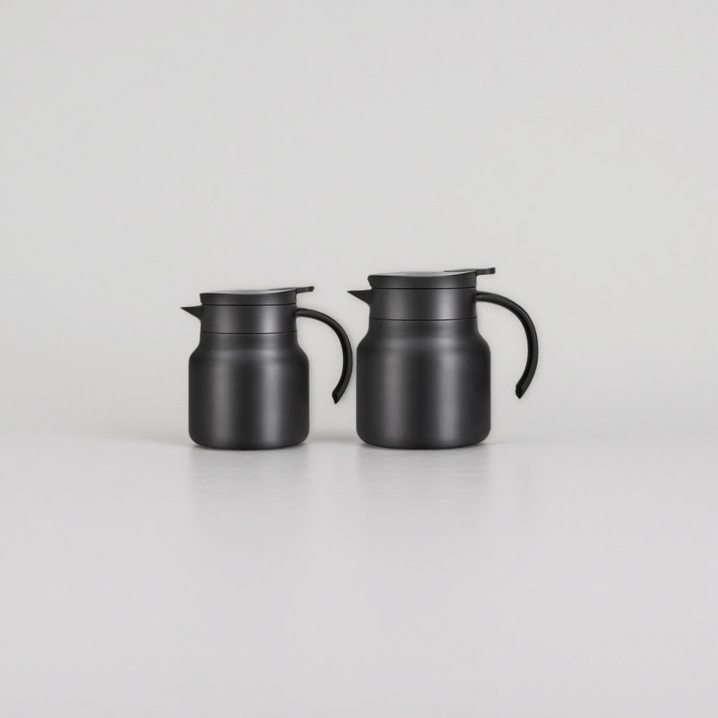 Black thermos flask 1.2L large capacity household stainless steel vacuum thermos flask details Picture