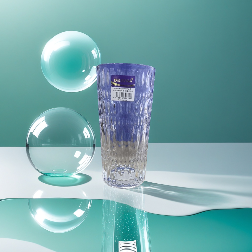 Transparent glass cup, high borosilicate heat-resistant household drinking cup, simple style tea cup and water cup details Picture