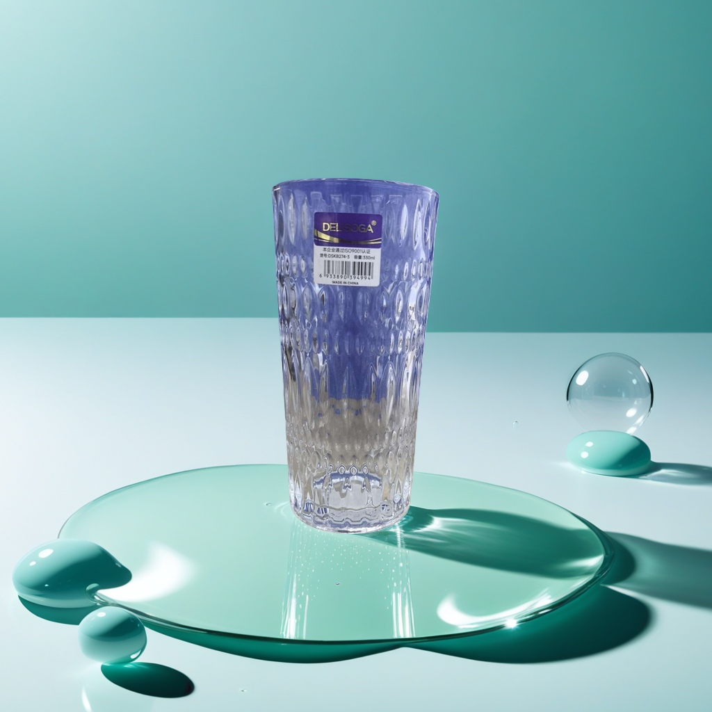 Transparent glass cup, high borosilicate heat-resistant household drinking cup, simple style tea cup and water cup