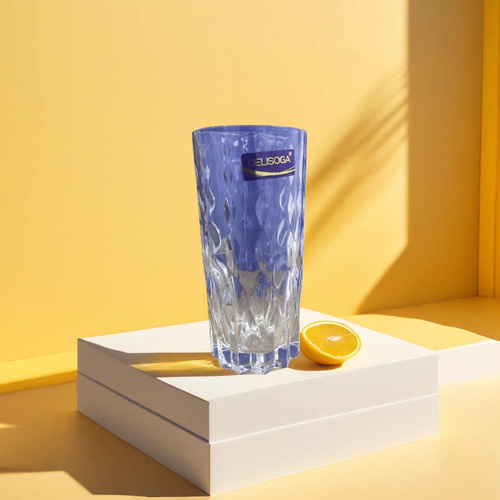 DELISOGA transparent glass water cup, high borosilicate heat-resistant and anti-scald, simple style for home and office use 110212138 Specification image