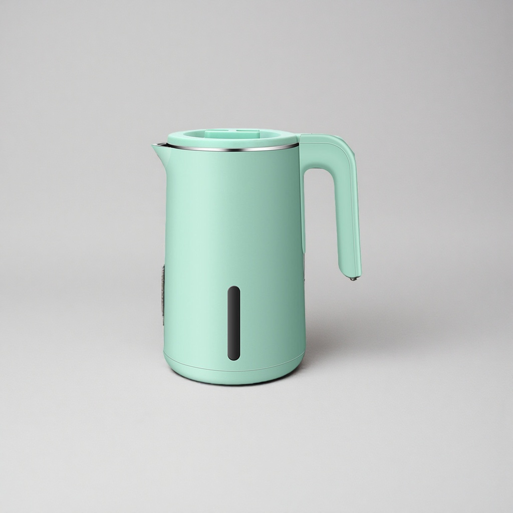 Light green electric kettle, 1500W, quick water boiling, household, heat-insulating and constant-temperature stainless steel Application Scenario