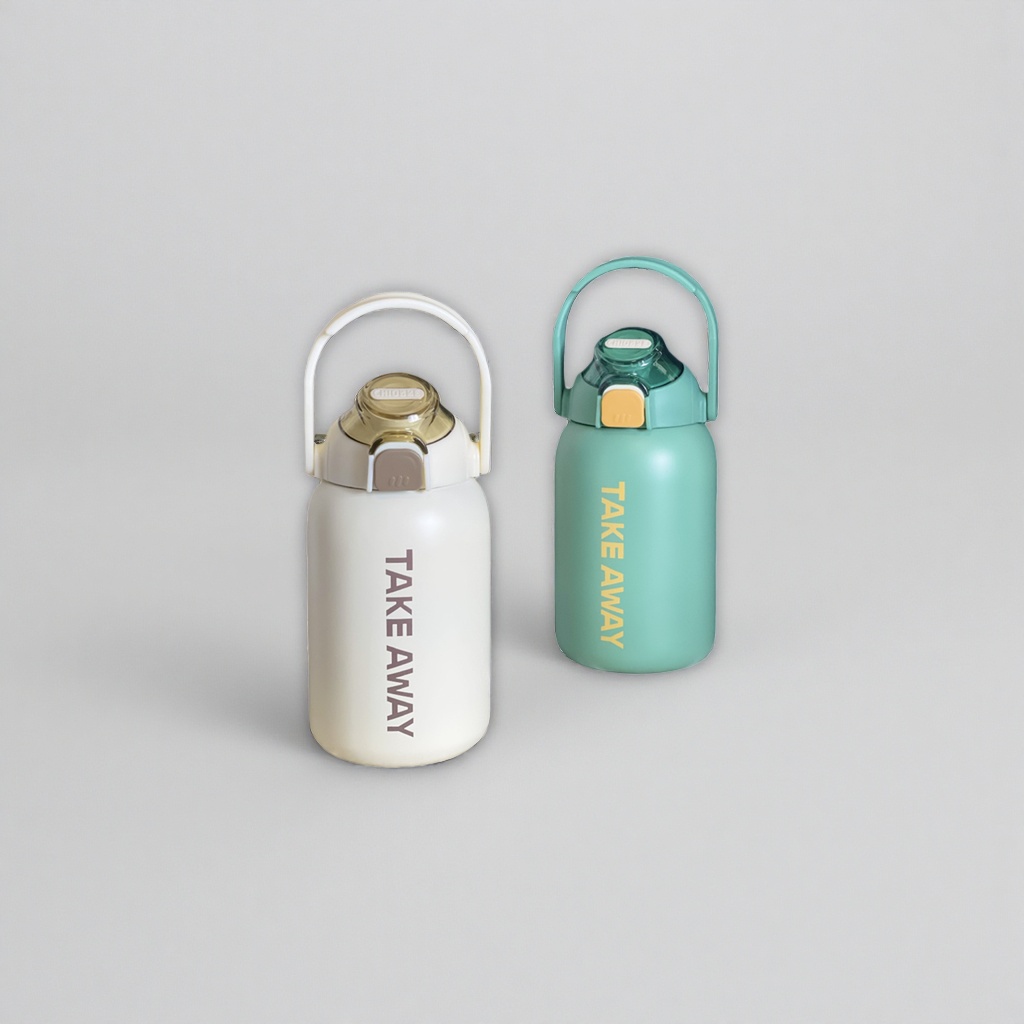 Stainless steel insulated water bottle, 1.5L large capacity, portable for outdoor use Specification image