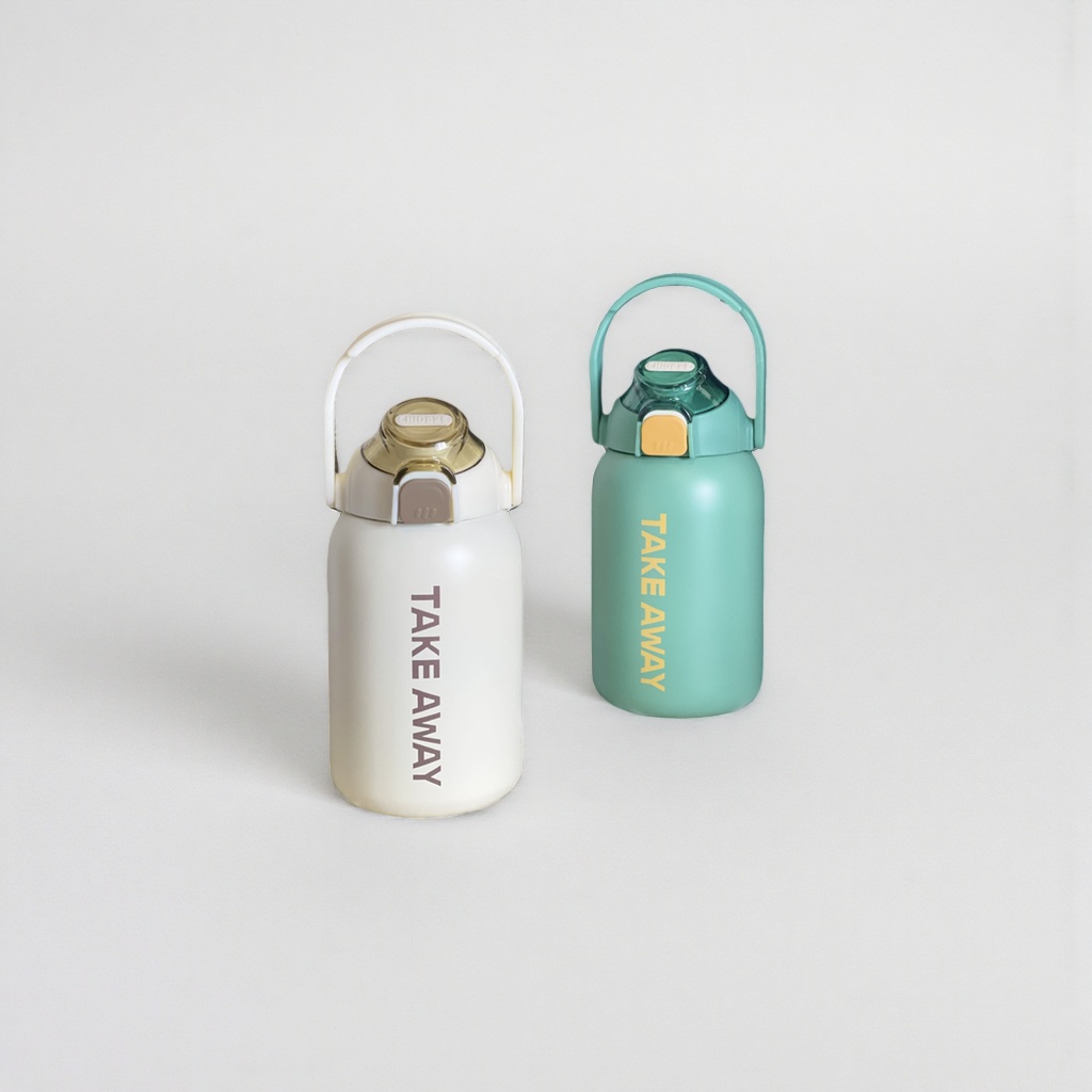 Stainless steel insulated water bottle, 1.5L large capacity, portable for outdoor use details Picture
