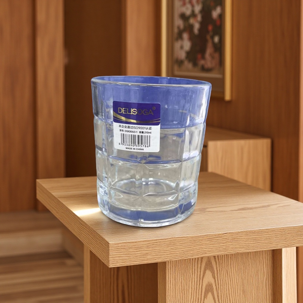 Transparent glass cup, high borosilicate heat-resistant and anti-scald household simple water cup
