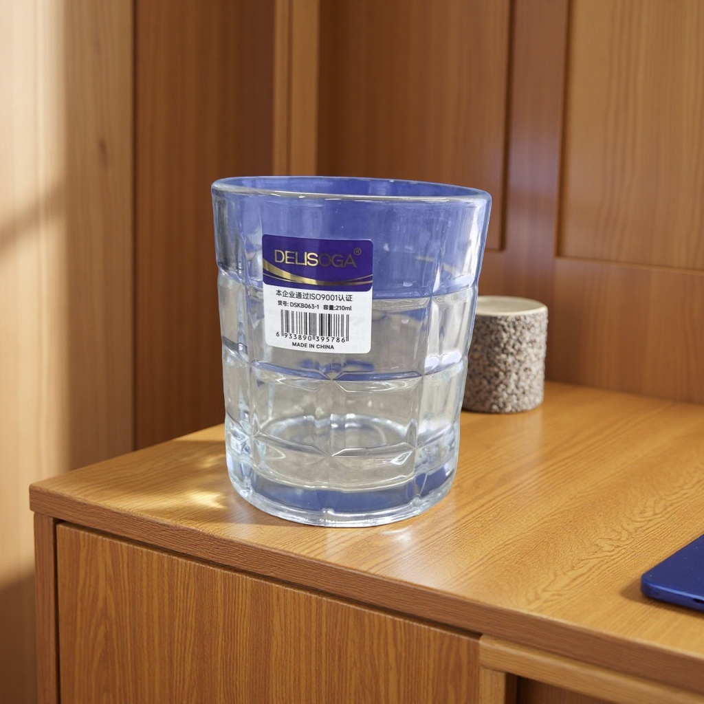 Transparent glass cup, high borosilicate heat-resistant and anti-scald household simple water cup Specification image
