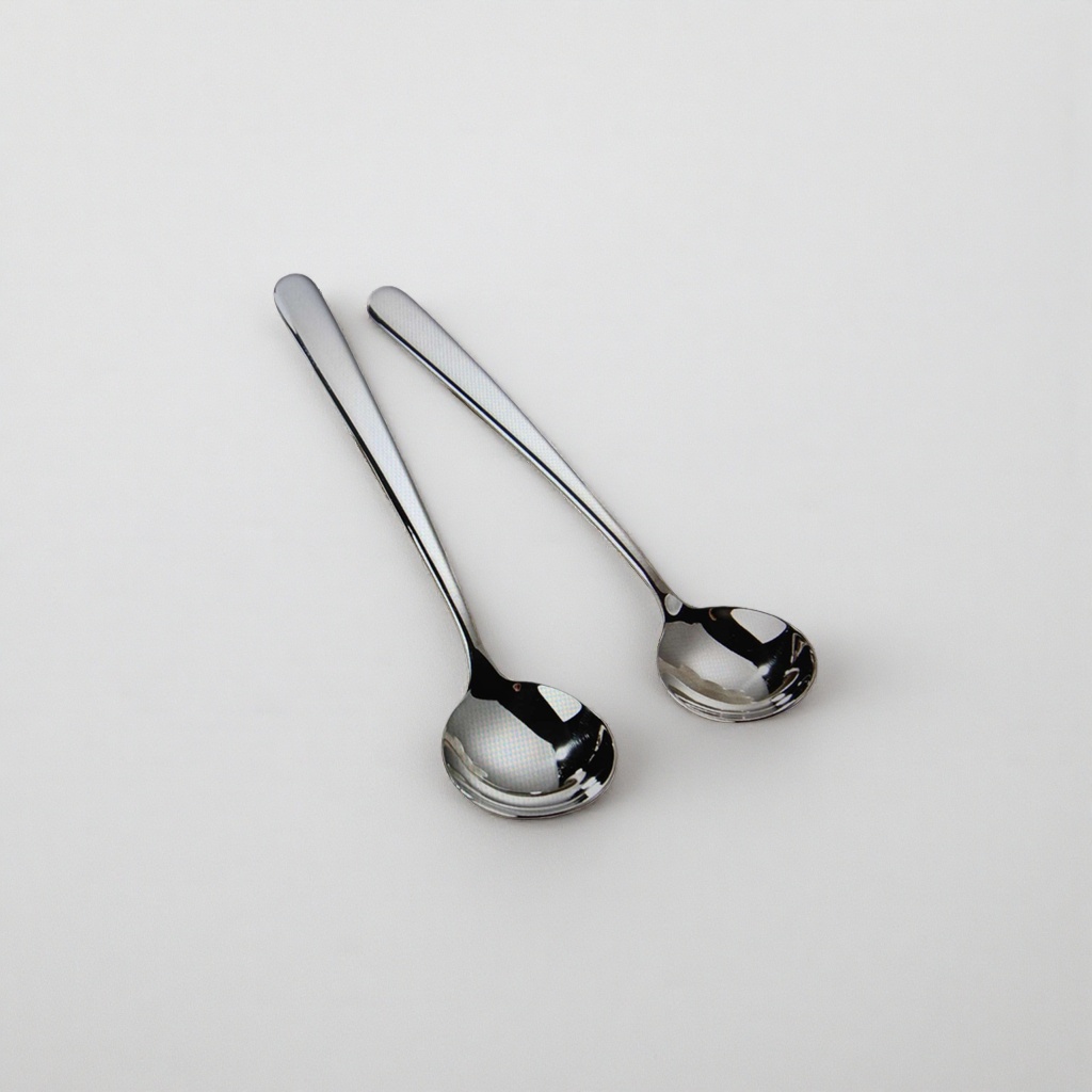 Metal spoon, stainless steel long-handled spoon, 15cm, household kitchen spoon, multi-functional stirring spoon Specification image