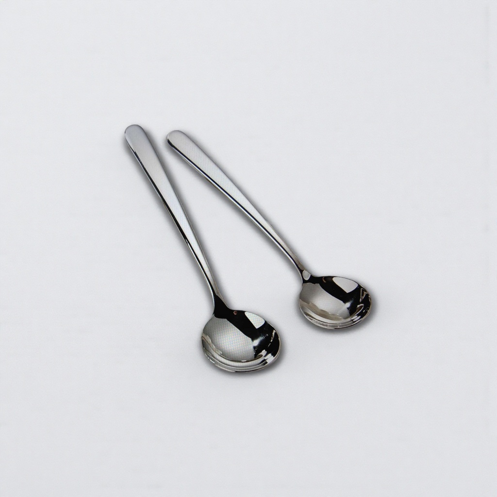 Metal spoon, stainless steel long-handled spoon, 15cm, household kitchen spoon, multi-functional stirring spoon