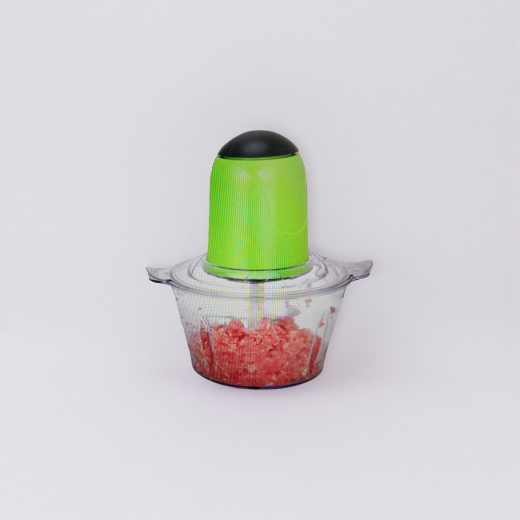 Green electric meat grinder, household multi-functional stainless steel blade head, 1.5L large capacity, silent Application Scenario