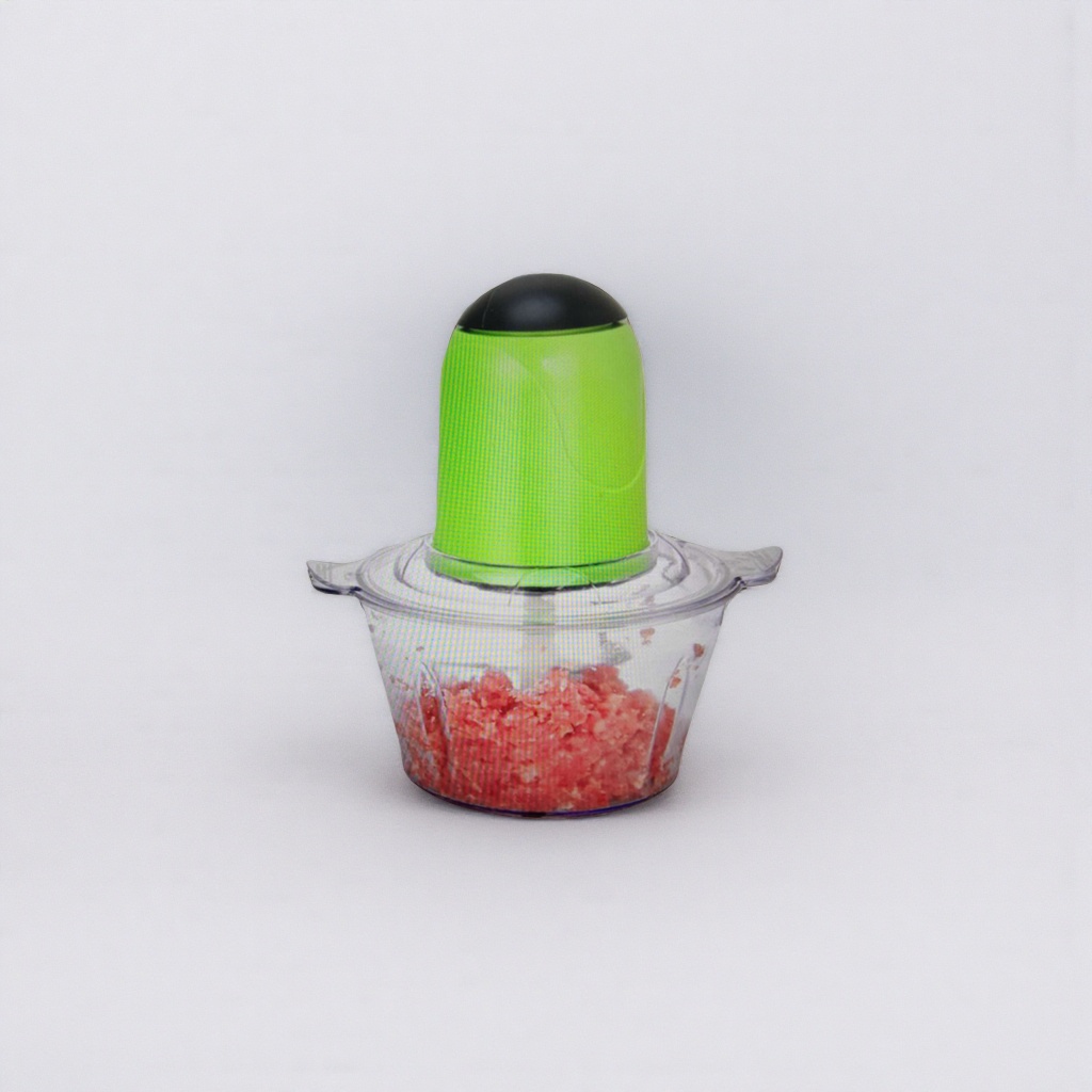 Green electric meat grinder, household multi-functional stainless steel blade head, 1.5L large capacity, silent