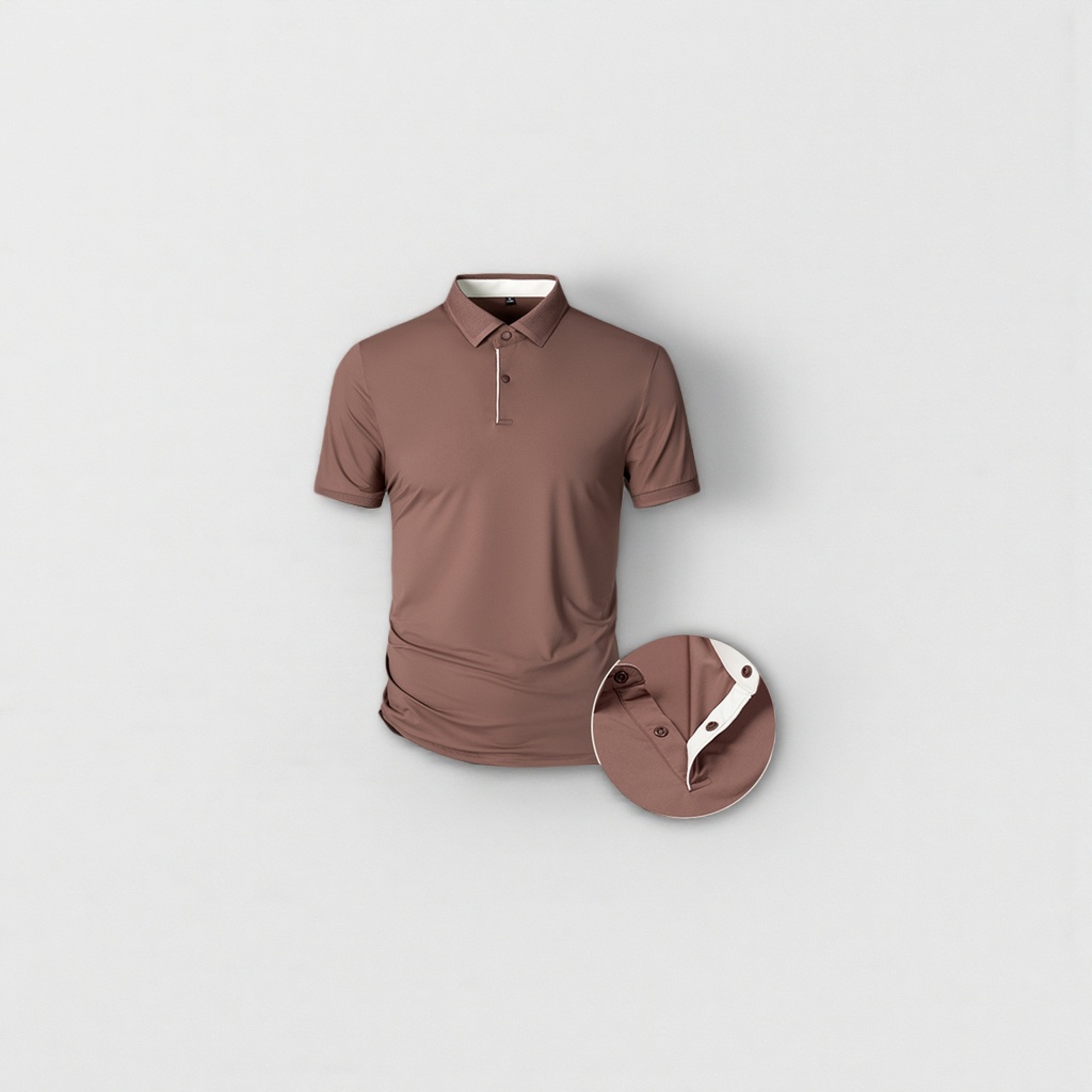 White Polo shirt, men's short-sleeved pure cotton casual top