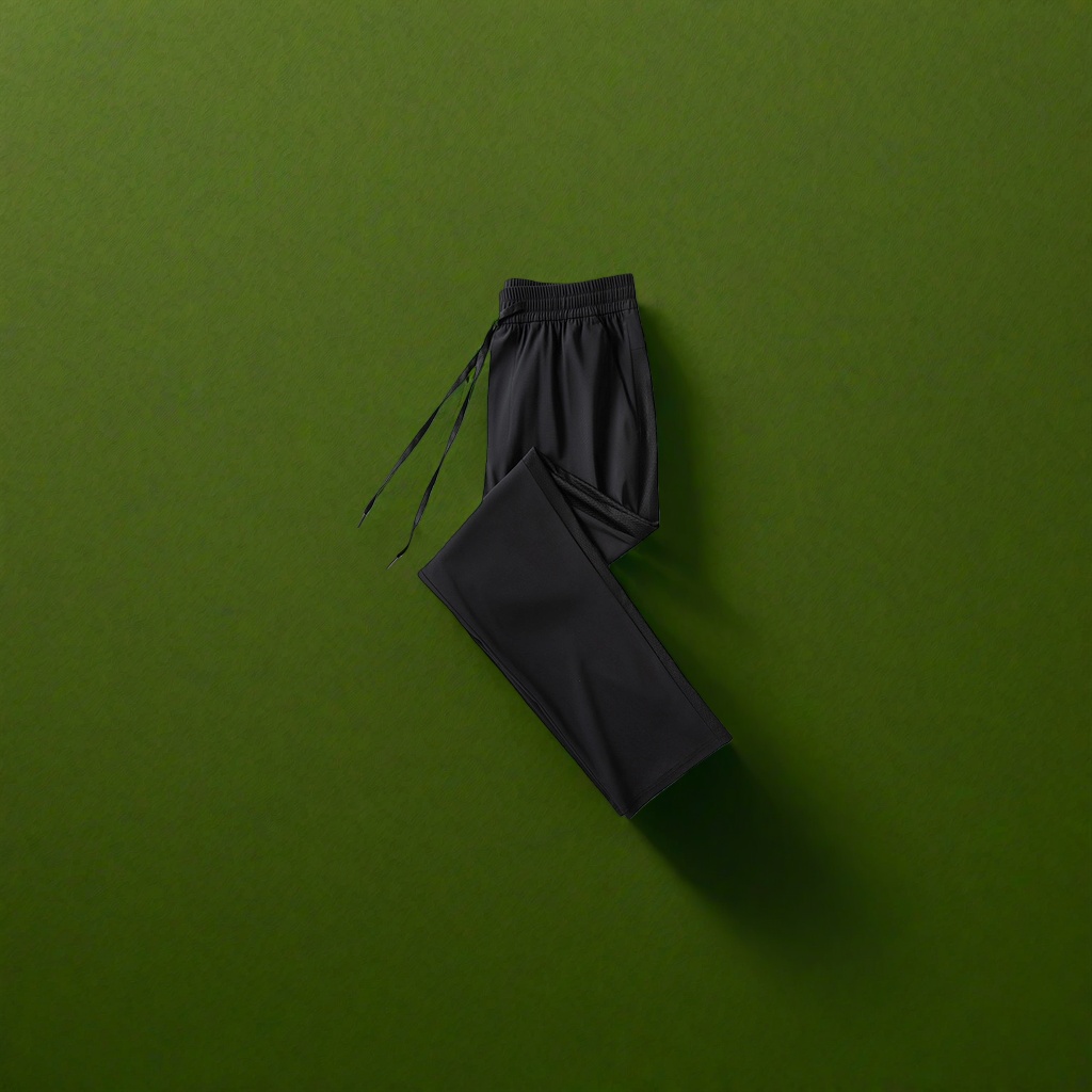 Black sportswear pants for men, slimming, tall, elastic, quick-drying, fitness, yoga and casual wear details Picture