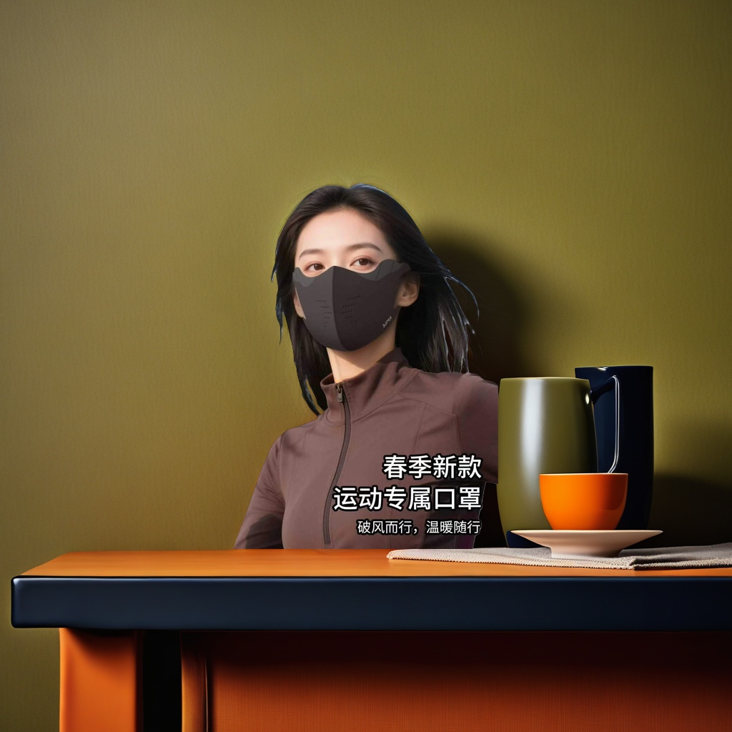 春季新款运动专属口罩 一次性防护透气舒适产品图