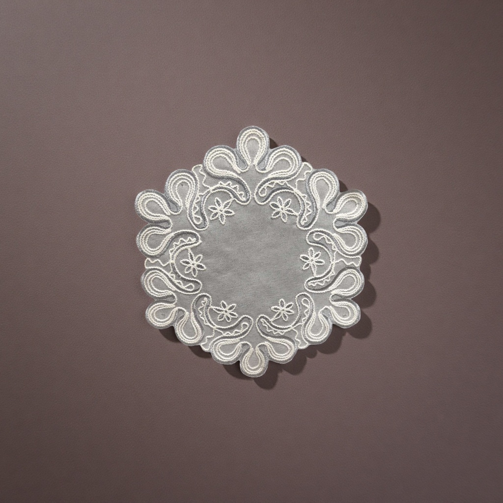 Embroidered lace trim decorative fabric, DIY clothing and home textile accessories 140334252 details Picture
