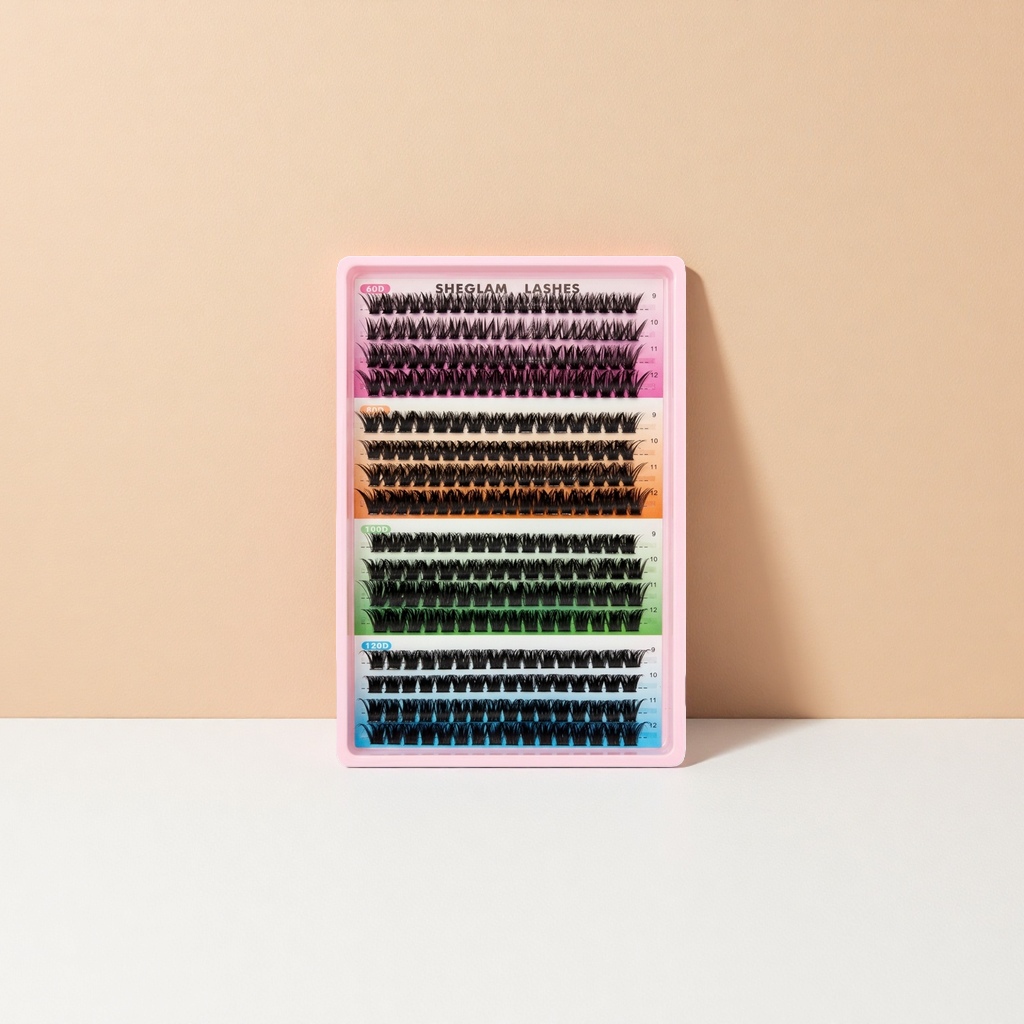 Adusa False eyelash Set with storage box, naturally thick, curly single false eyelashes