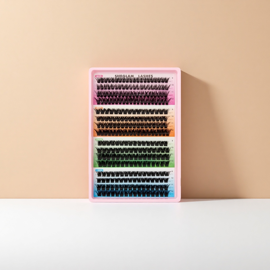 Conjunto de pestañas postizas aidusa contiene caja de almacenamiento natural voluminoso con un solo cluster de pestañas postizas Specification image
