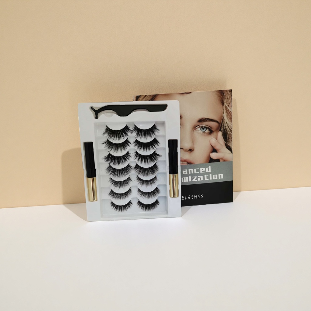 Adusa false eyelash set: Natural, thick, curly, single cluster, multiple combinations details Picture