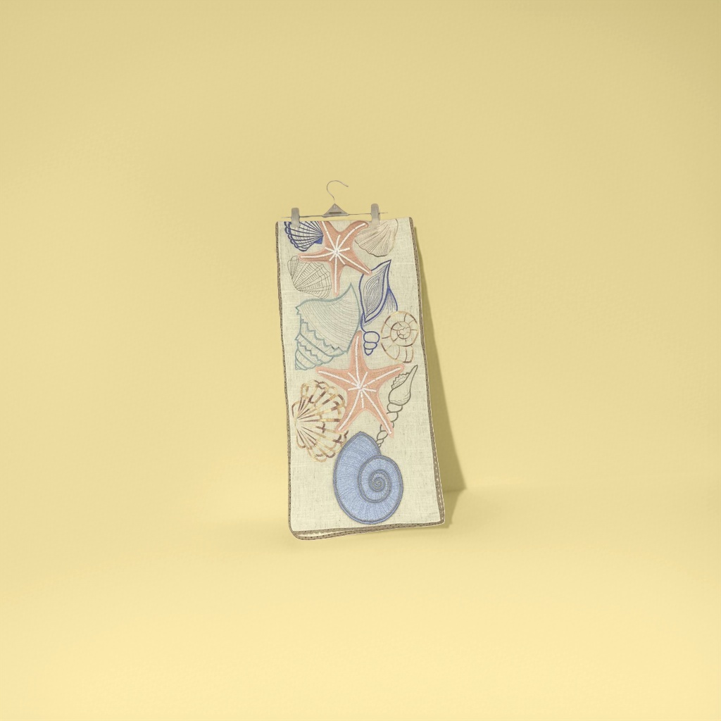 Ocean-themed embroidered carpet, Nordic-style decorative floor mat for living rooms and bedrooms Application Scenario