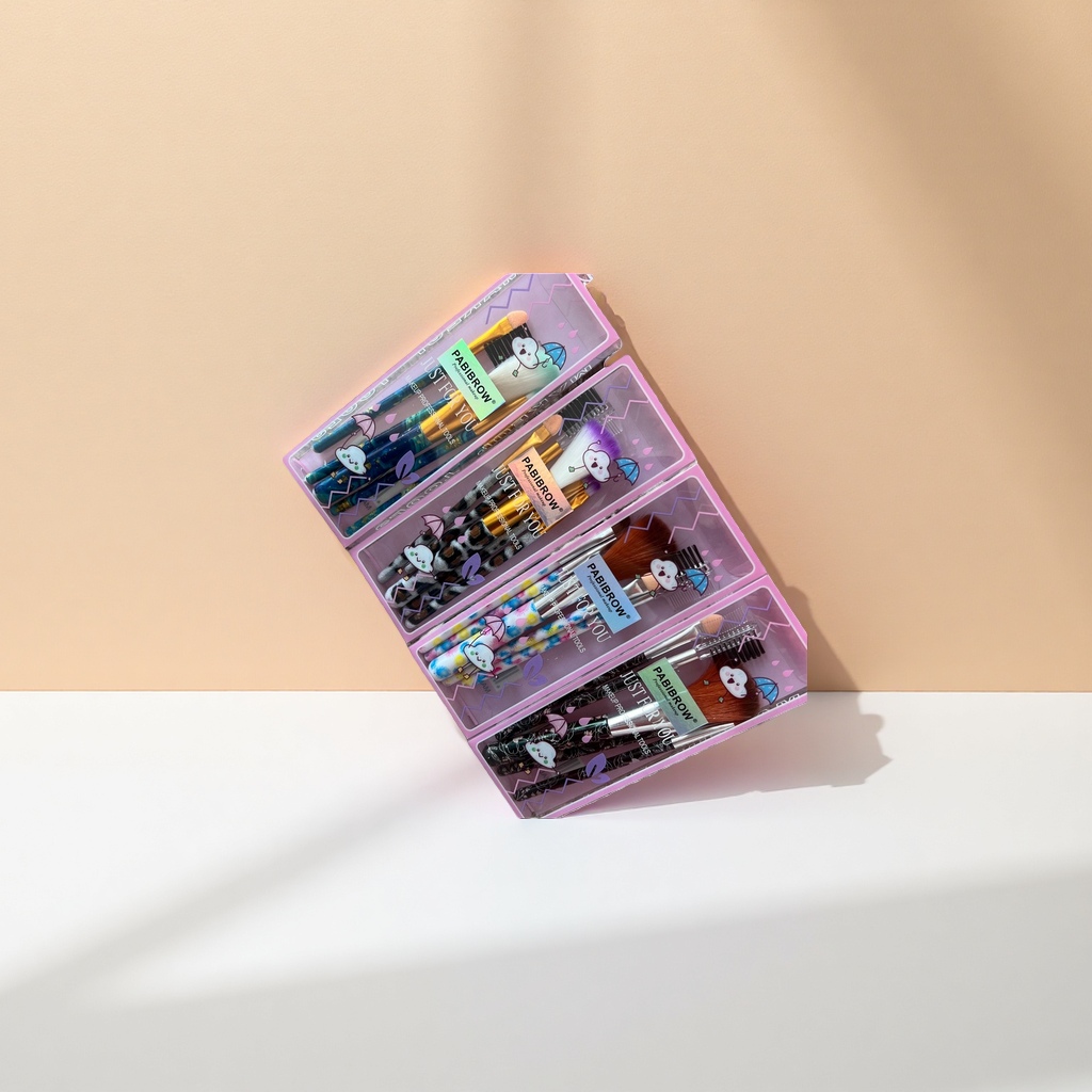PABIBROW pink pack maquillaje pincel set profesional maquillaje pincel set details Picture