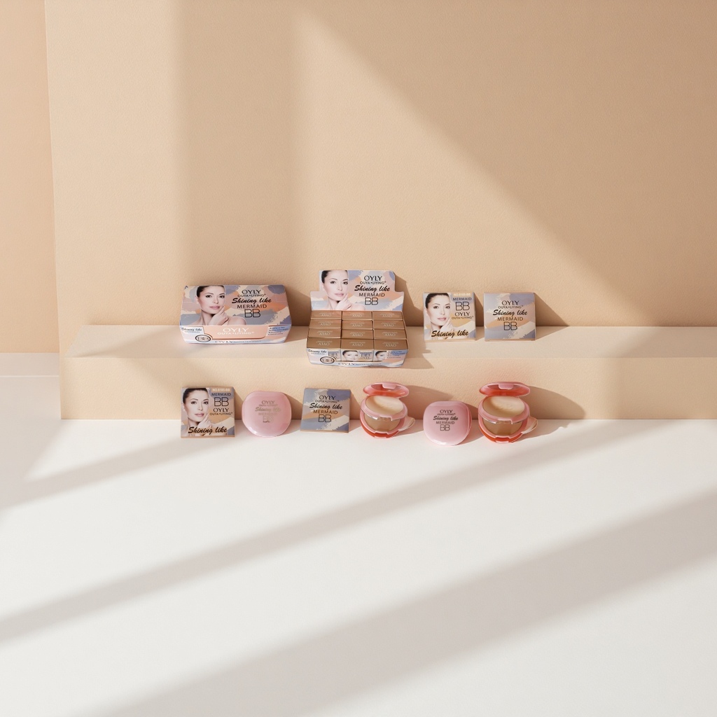 OYLY Shining like MERMAID BB粉饼产品图集 化妆品包装展示