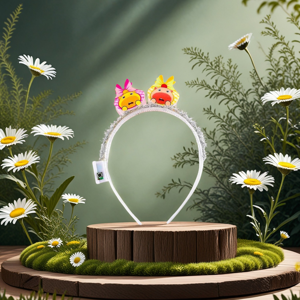 The cartoon-decorated hairband is a sweet and cute headwear for girls. The hairband is adjustable and has an elastic hair band Specification image