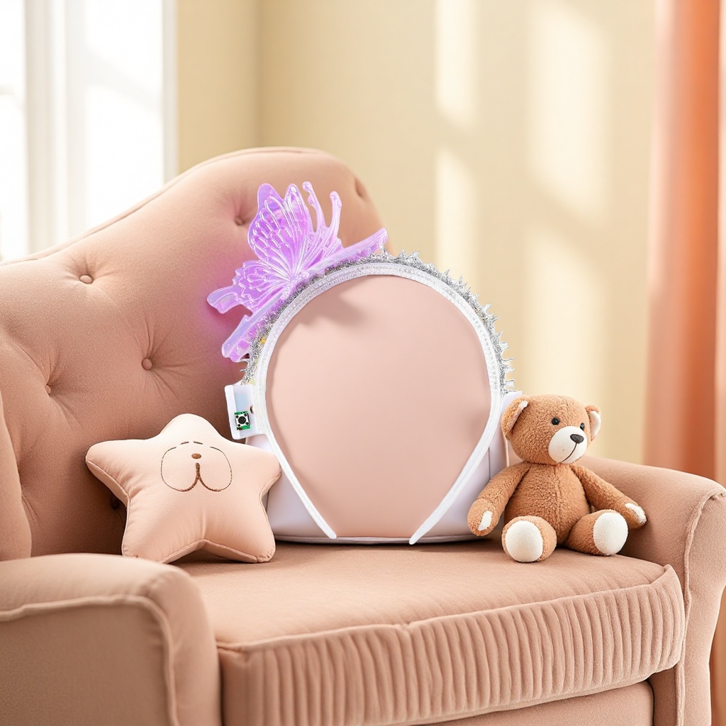 Purple bow hairband for ladies, a sweet Korean headwear with wide edges and elastic hair band
