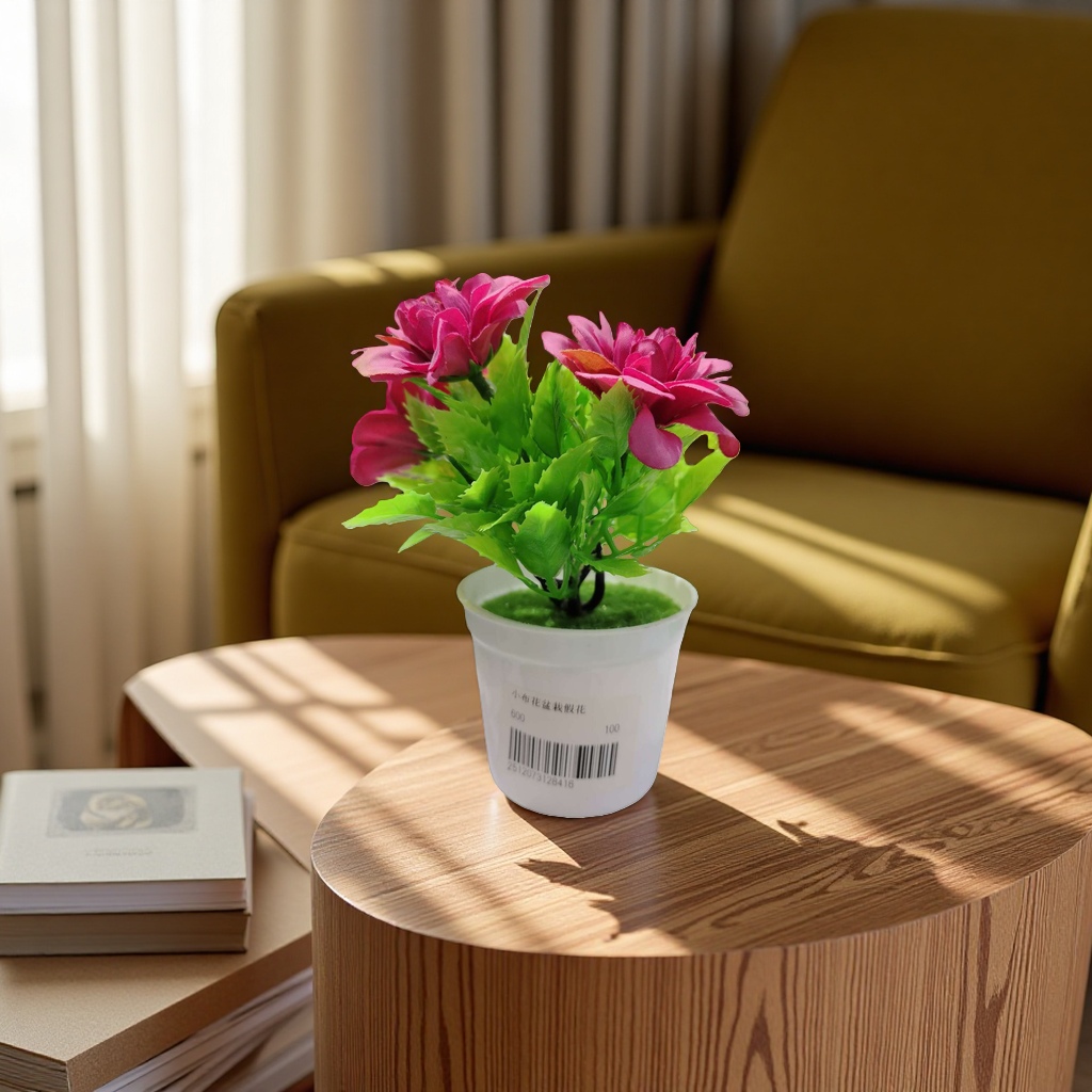Small cloth flower potted plants, artificial flowers, and simulated green plant ornaments for living room and bedroom decoration