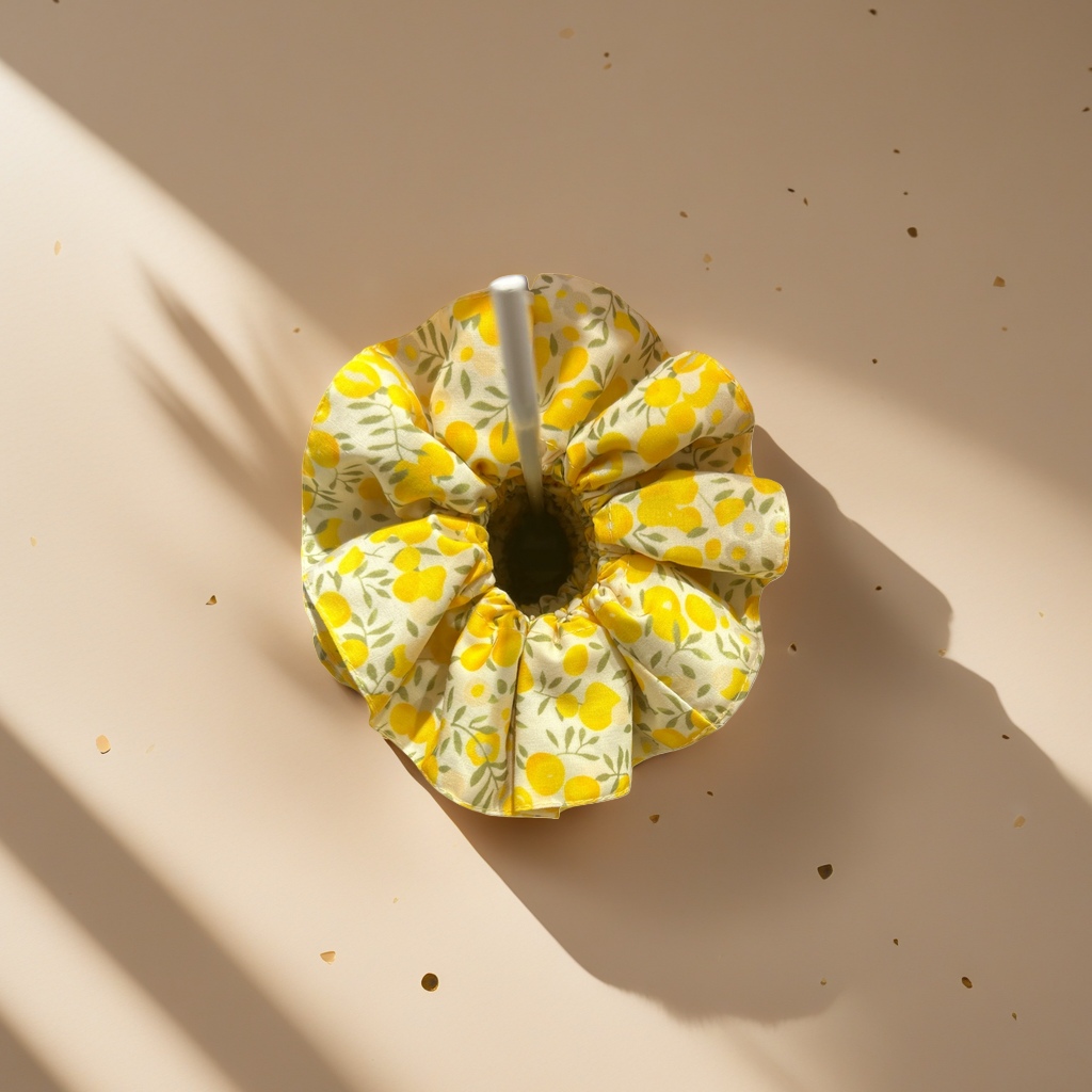 The lemon-patterned hair band is soft, elastic, and does not harm hair. It is a cute, fresh and versatile headwear