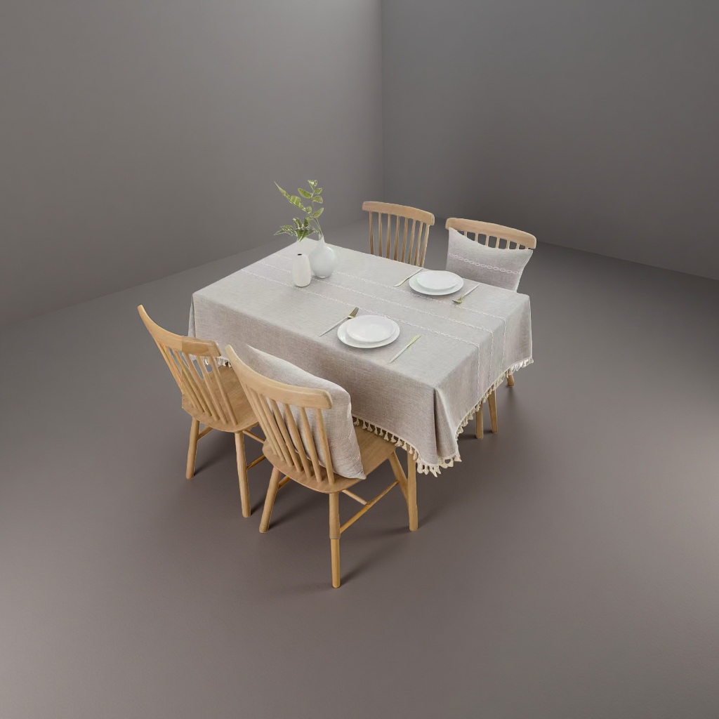 The tablecloth is anti-slip, waterproof and thickened made of cotton and linen. It can be cut into square and rectangular shapes and is suitable for both details Picture