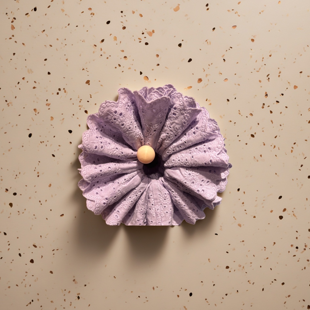 A light purple lace hair band is a high-elasticity and non-damaging hair accessory for women details Picture