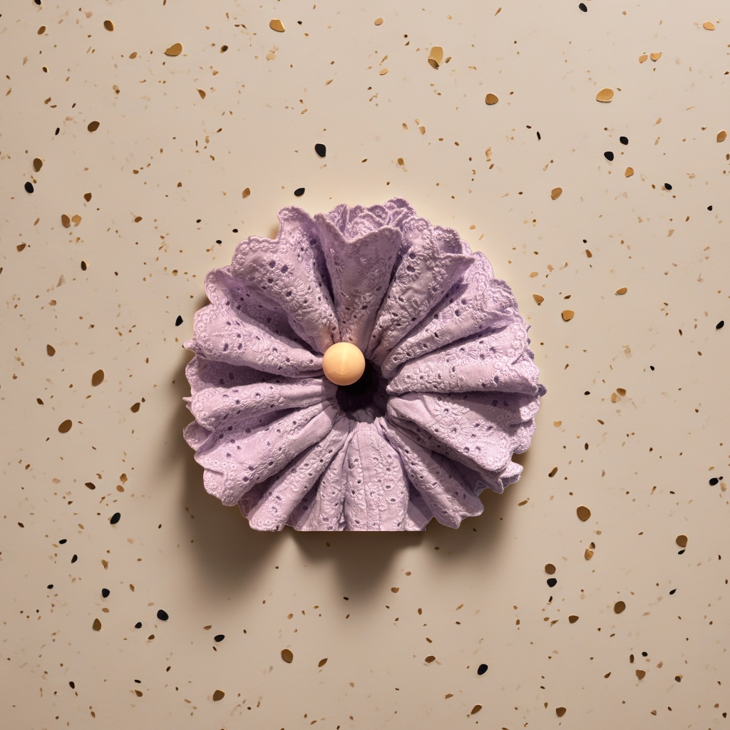 A light purple lace hair band is a high-elasticity and non-damaging hair accessory for women