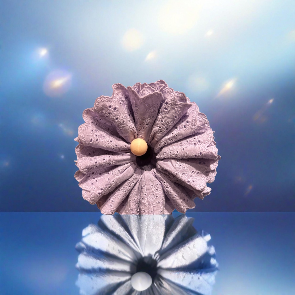 A light purple lace hair band is a high-elasticity and non-damaging hair accessory for women Application Scenario