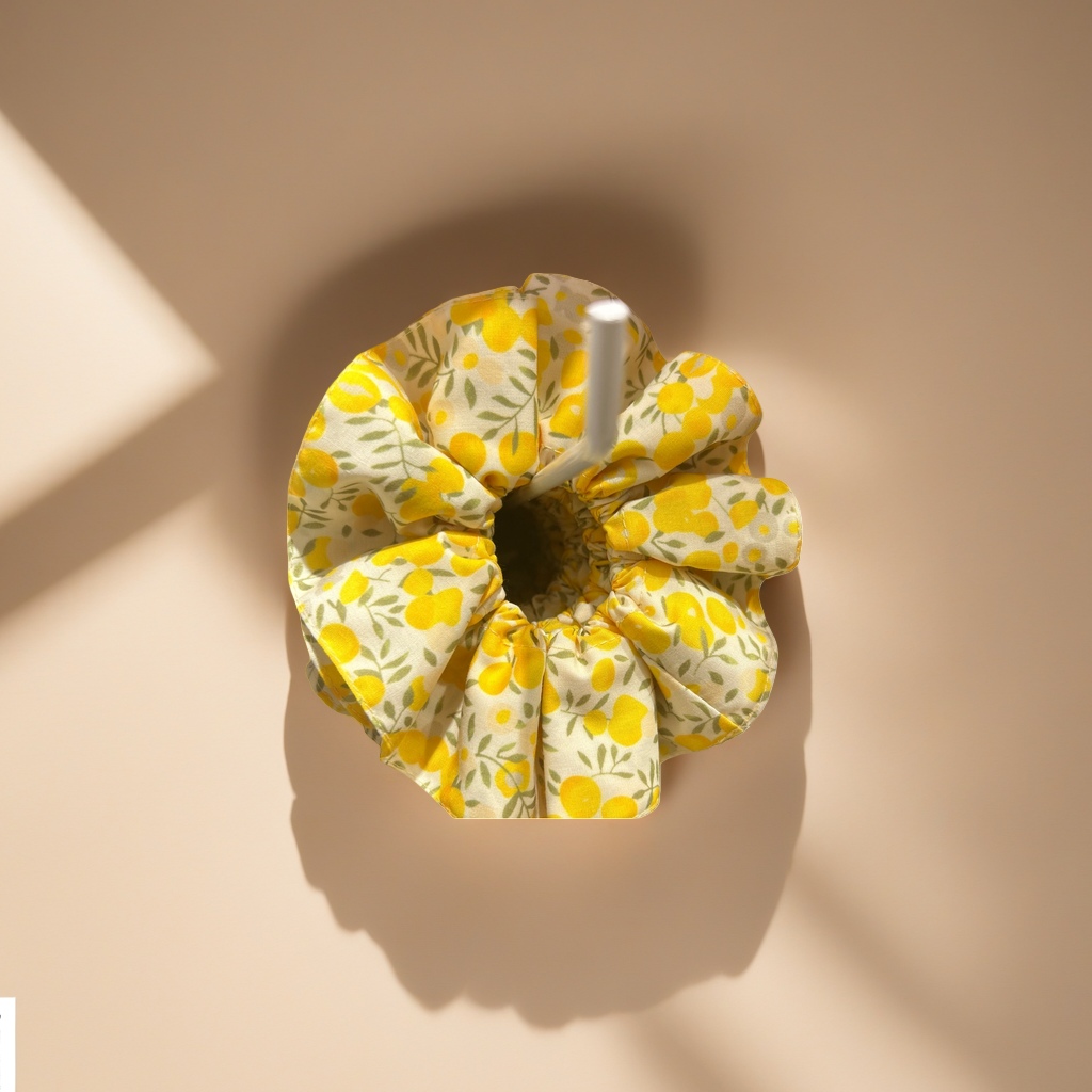 Lemon-patterned hair bands are soft, skin-friendly, and have good elasticity. They are high-quality hair accessories for good appearance details Picture