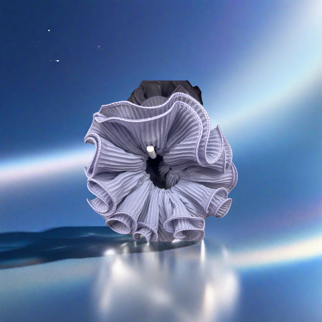 Purple pleated hair band, high-elasticity and anti-slip women's hair tie headwear Specification image