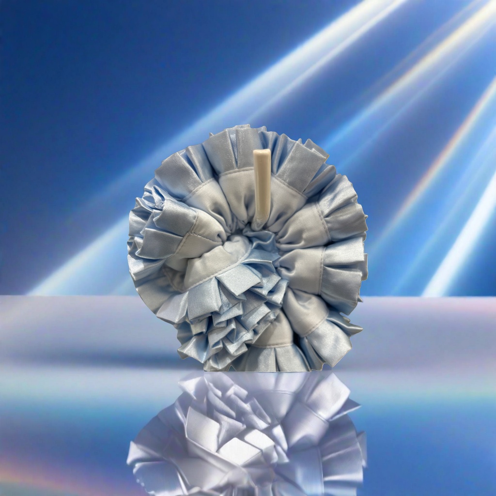 Light blue pleated fabric hair band, soft and anti-slip, ladies' hair tie headwear Application Scenario