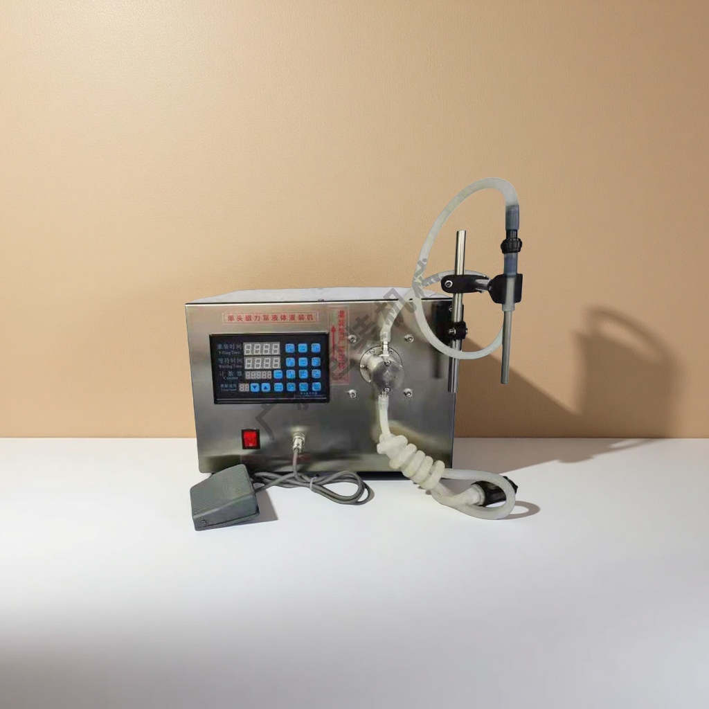 Single-head magnetic pump filling machine, automatic liquid filling machine, made of 304 stainless steel details Picture