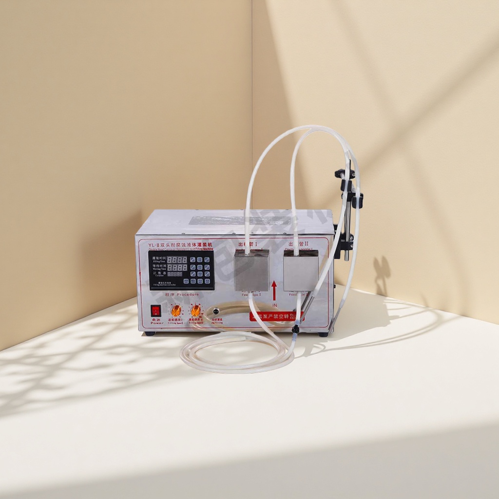 The SY benchtop liquid filling machine is a liquid quantitative filling equipment with adjustable capacity ranging from 10 to 100ml Application Scenario