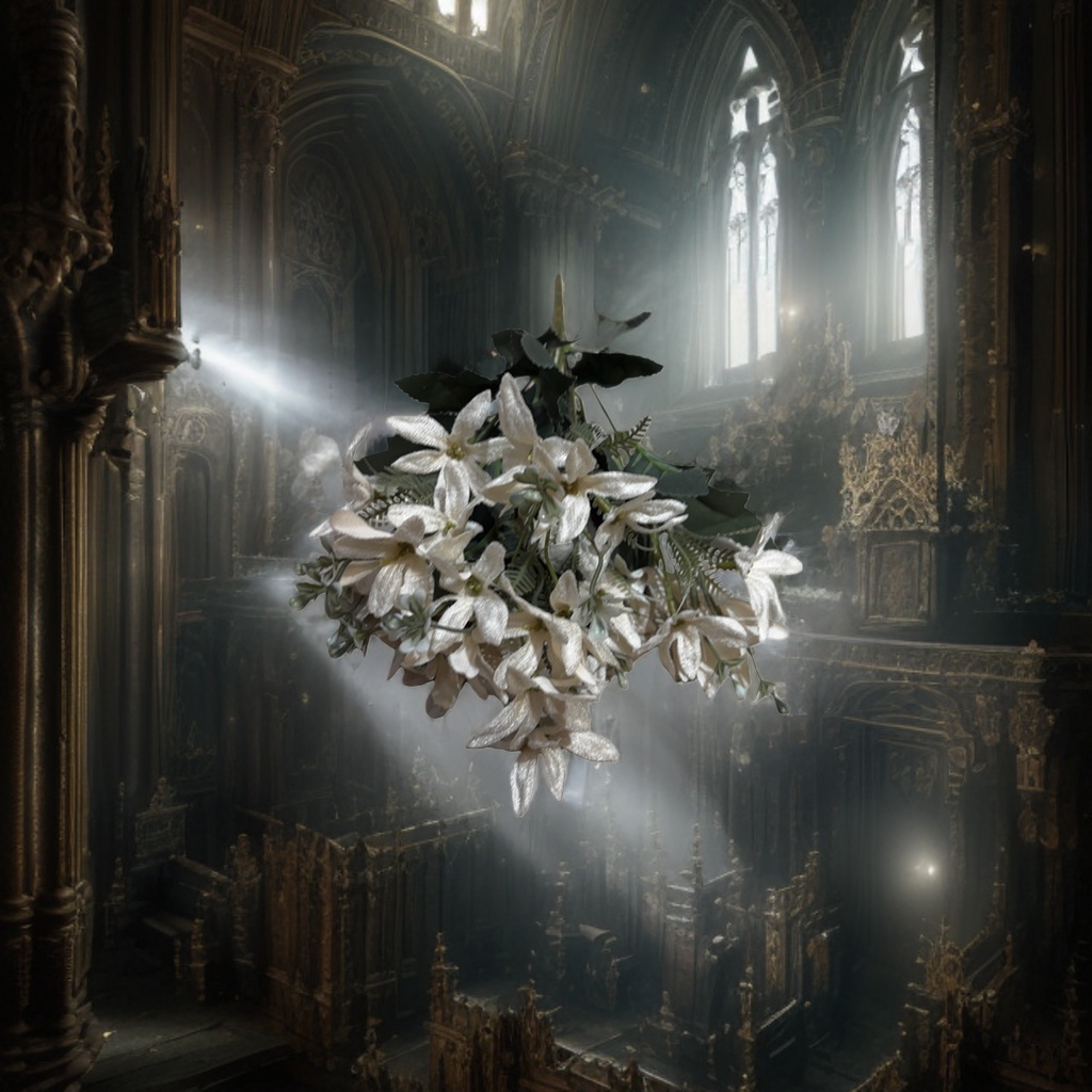 A simple Korean-style bouquet of white flowers for wedding and birthday gifts Specification image