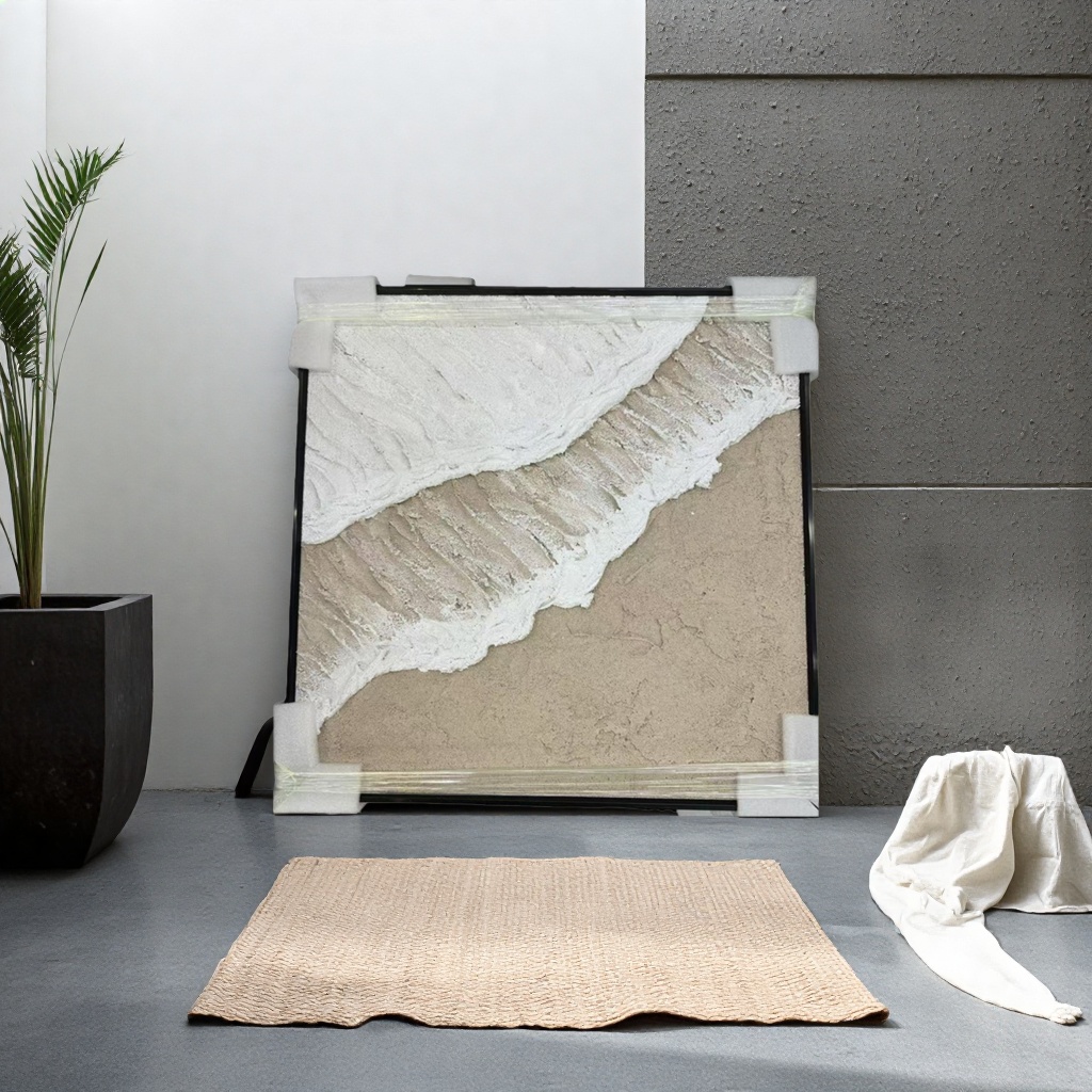 抽象艺术画作+画框细节图