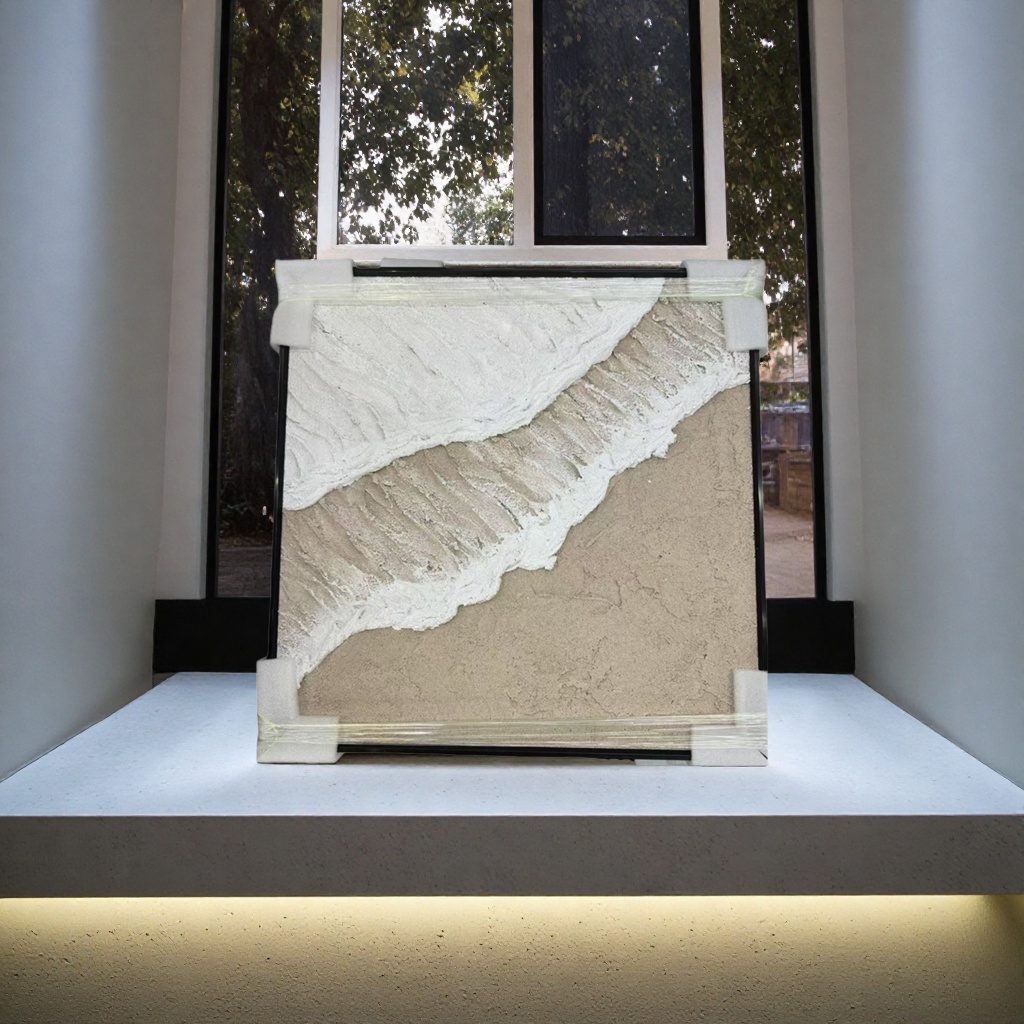 抽象艺术画作+画框产品图