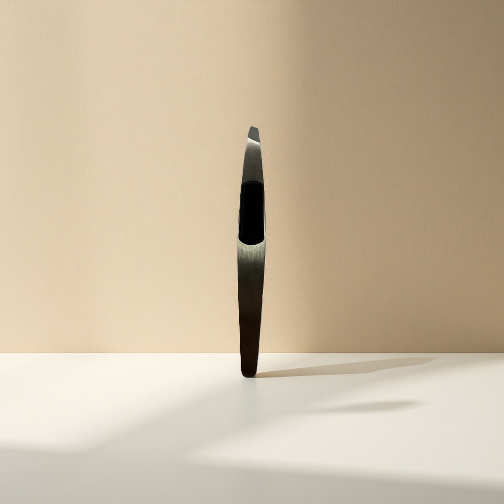 Metal tweezers, precision stainless steel, slender, anti-slip, medical-grade Specification image