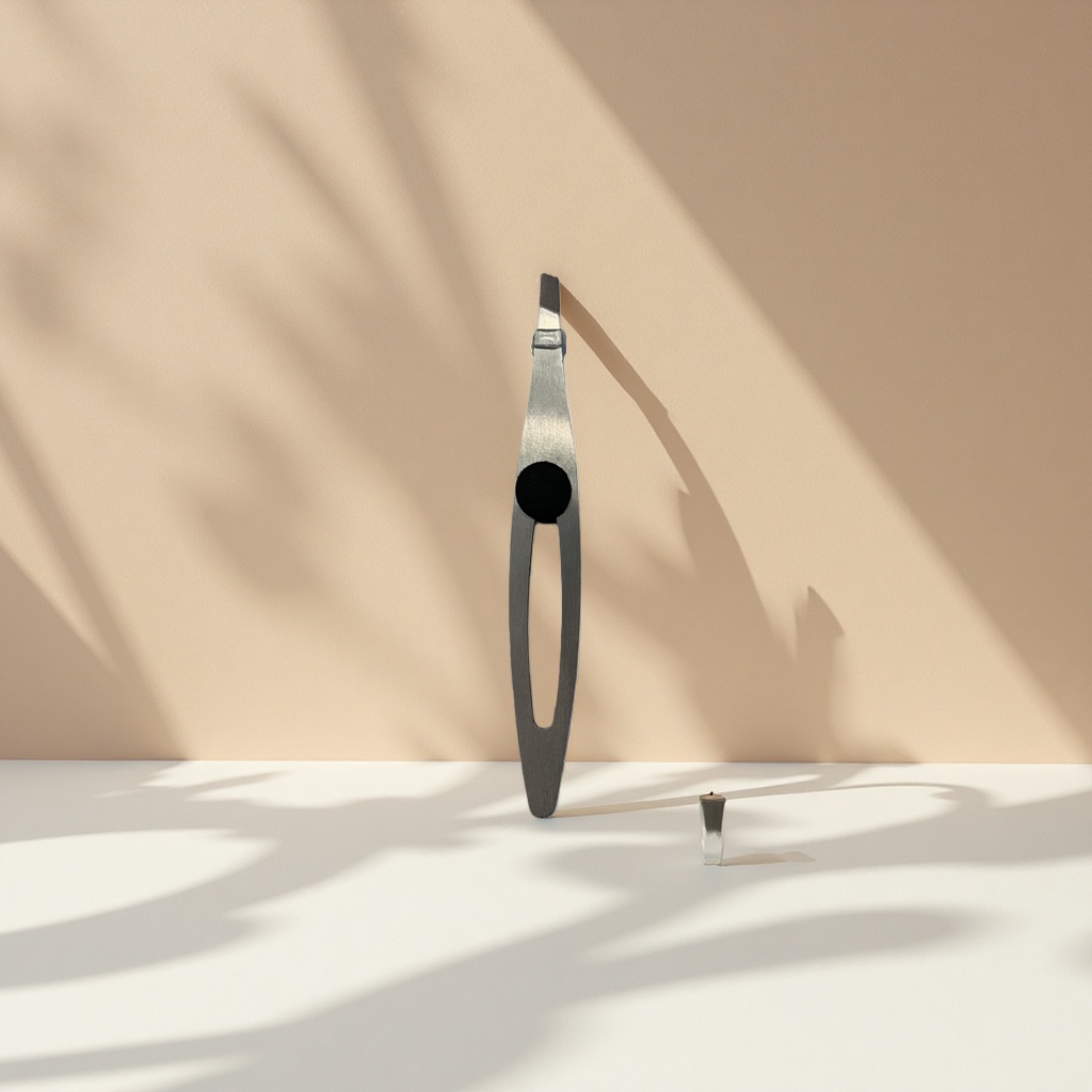Metal tweezers, stainless steel pointed tips, fine eyebrow shaping tweezers, beauty tools, portable and easy to carry