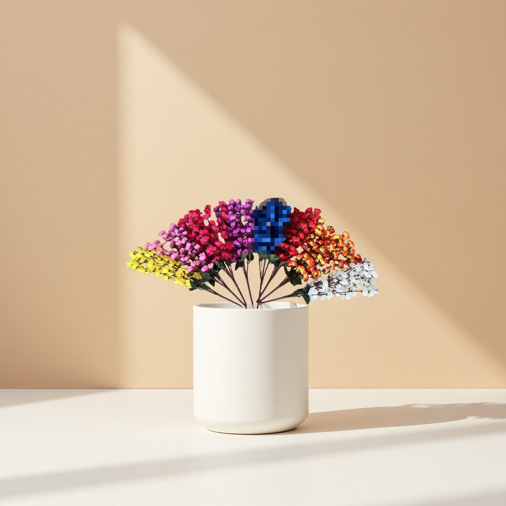 Colorful artificial flower bouquets, artificial fresh flowers, decorative items for living rooms and bedrooms, artificial flowers