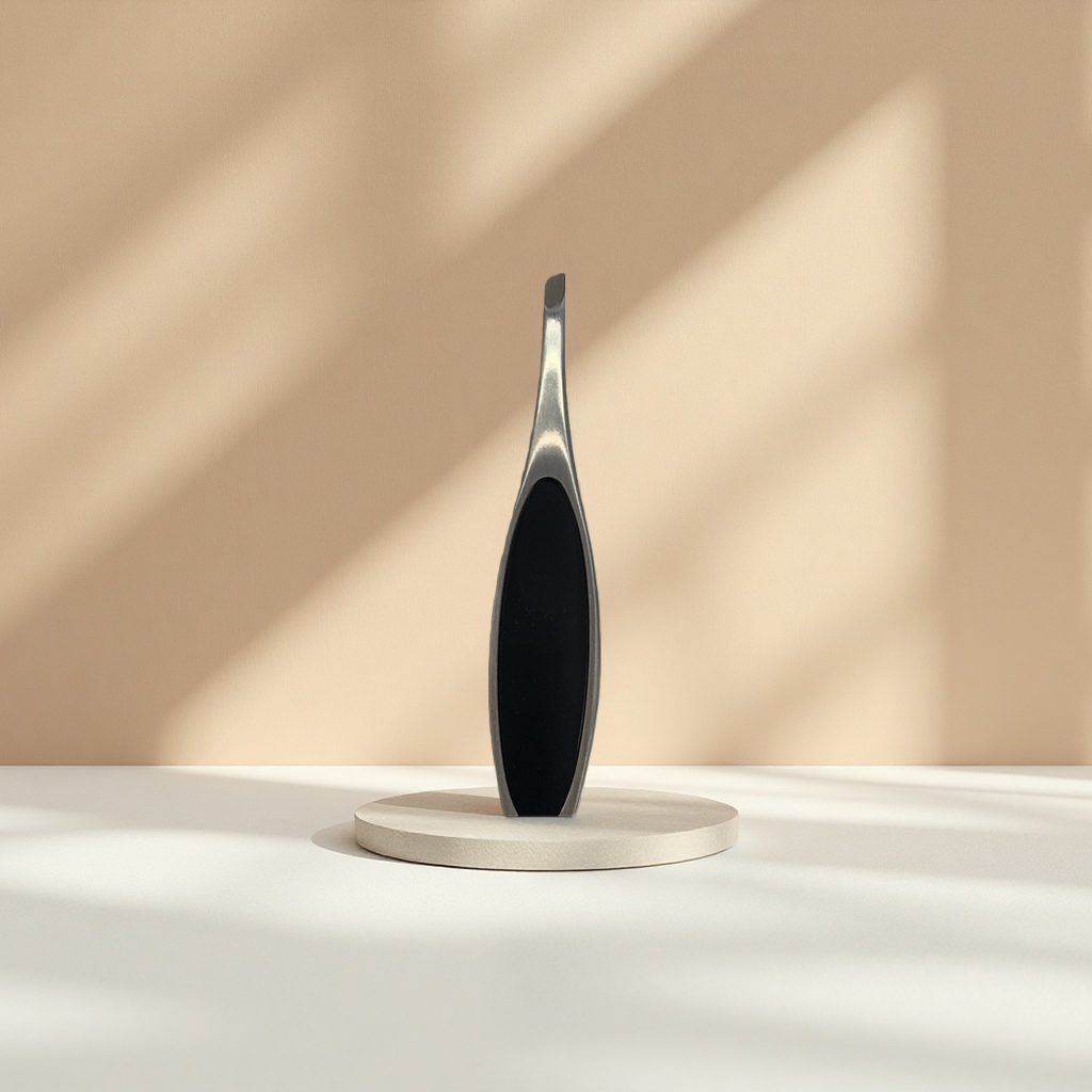Metal tweezers, precision stainless steel pointed tip, anti-slip, medical-grade 304 material