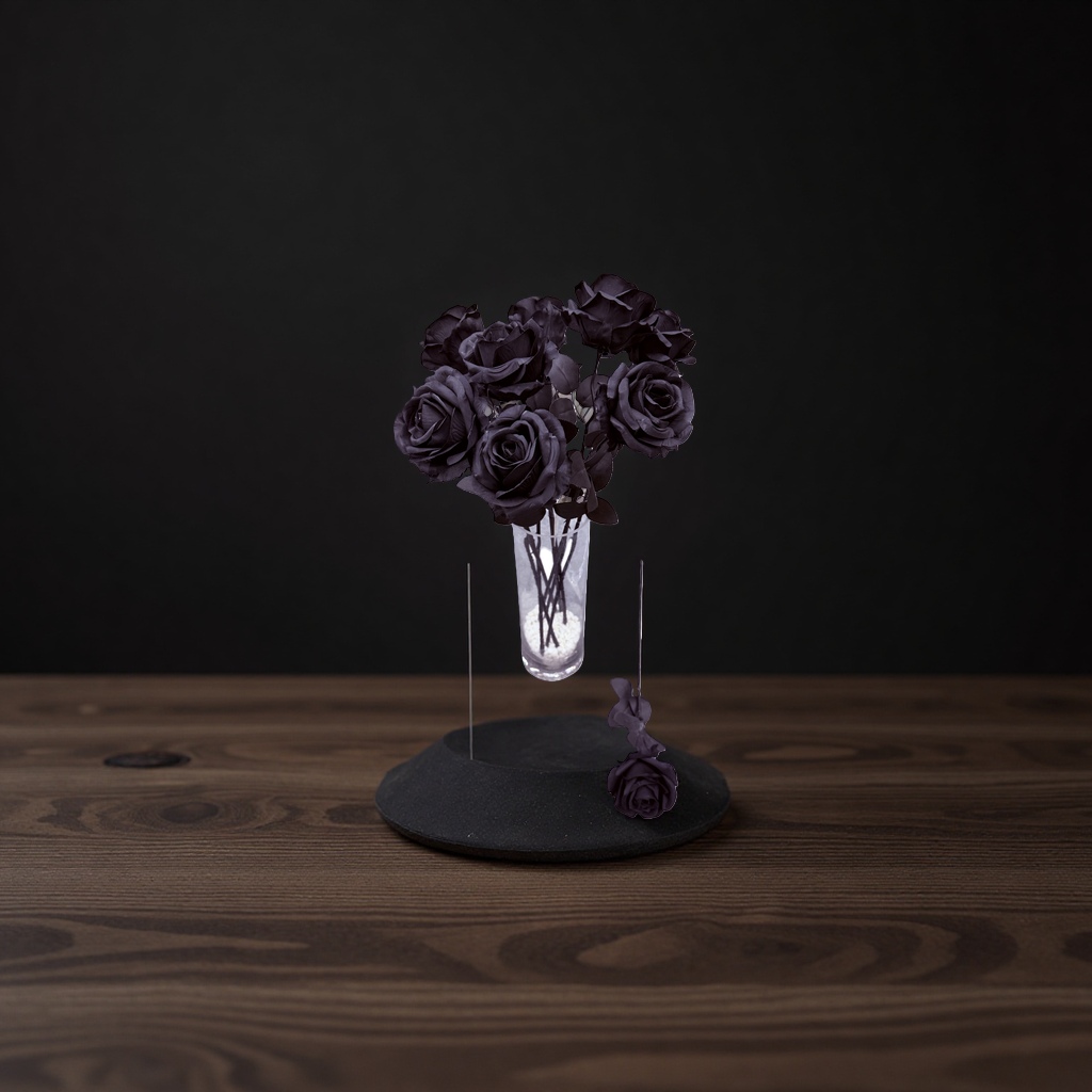 黑色玫瑰花干花永生花装饰花艺插花材料