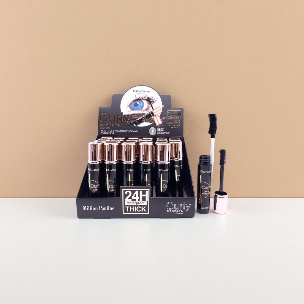 Million Pauline Curving Mascara ensures thick, long and curly eyelashes