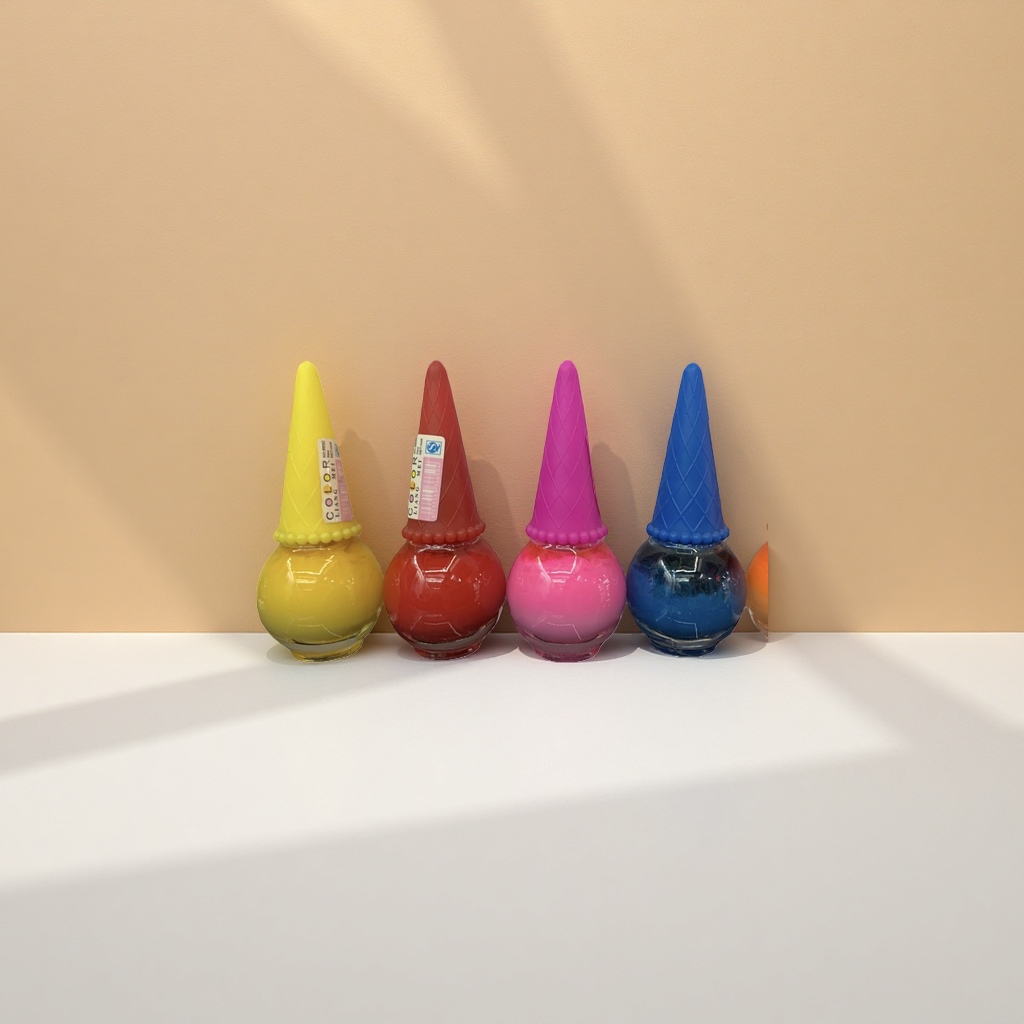 The main body of the colored nail polish bottle is made of transparent acrylic with a matte texture and the bottle body can be replaced Specification image