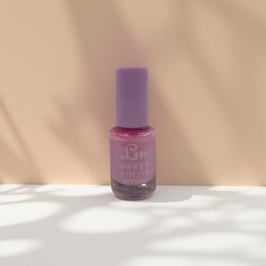 Pink nail polish bottle with frosted glass texture, 3ml nail polish empty bottle, replaceable, portable