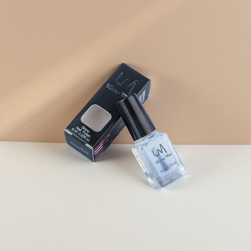 Water-based two-in-one nail polish with transparent bottle body and packaging box set Specification image